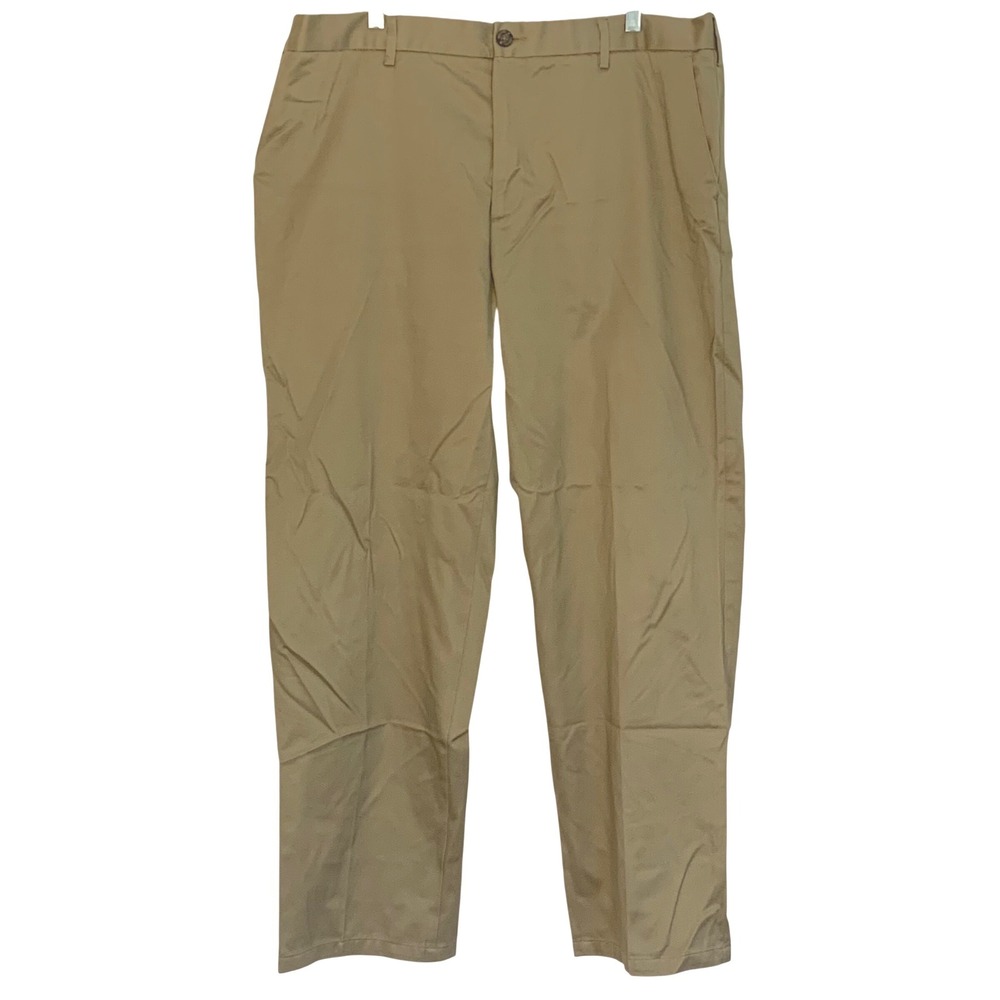 Dockers 40x32 Classic Fit Chinos Tan Khaki 100% Cotton Flat Front Pants